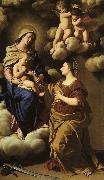 Giovan Battista Salvi Sassoferrato The Mystic Marriage of St.Catherine Spain oil painting artist